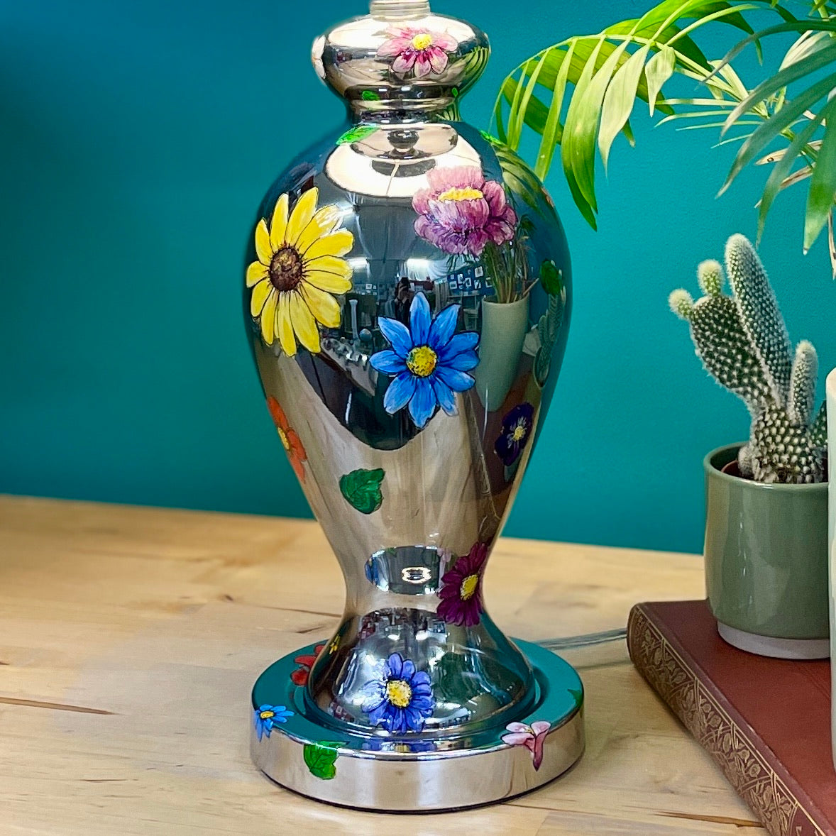 Flower Power~ One of a kind table lamp