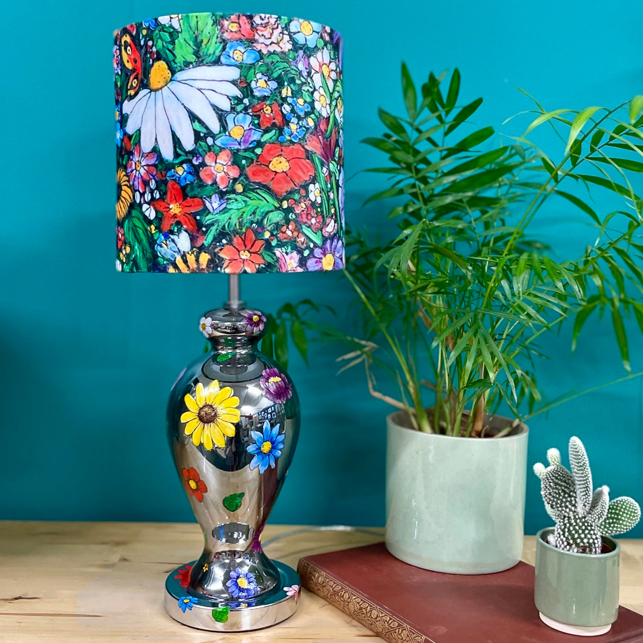 Flower Power~ One of a kind table lamp