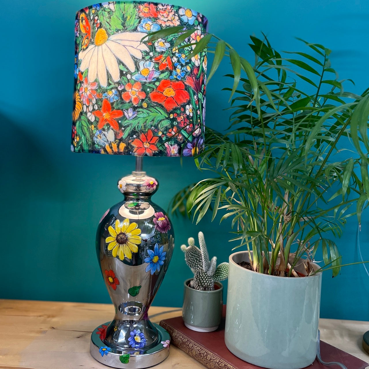 Flower Power~ One of a kind table lamp