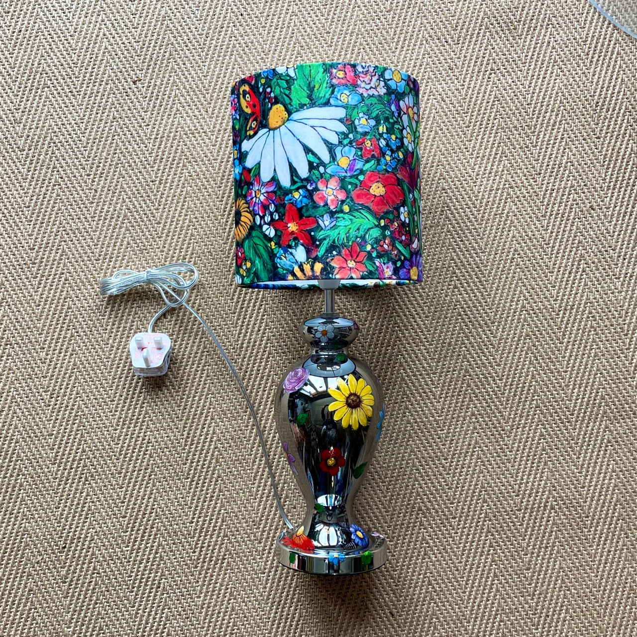 Flower Power~ One of a kind table lamp