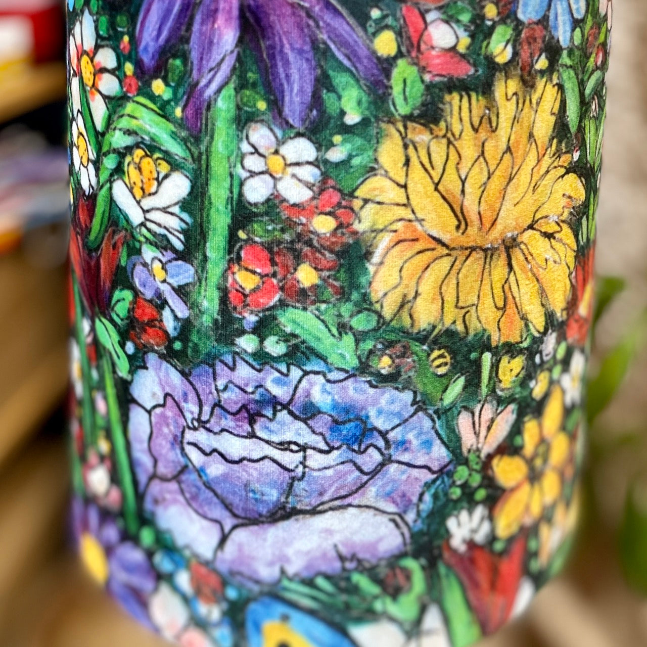 Flower Power~ One of a kind table lamp