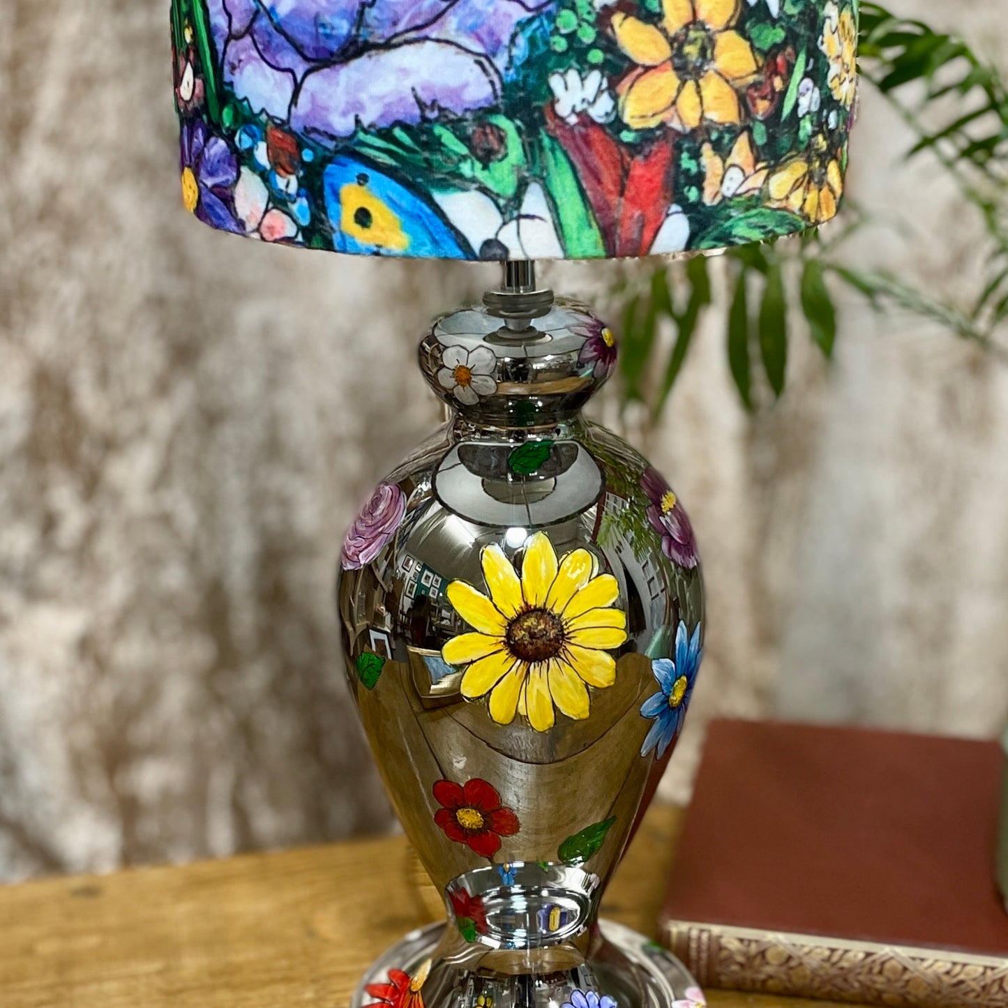 Flower Power~ One of a kind table lamp