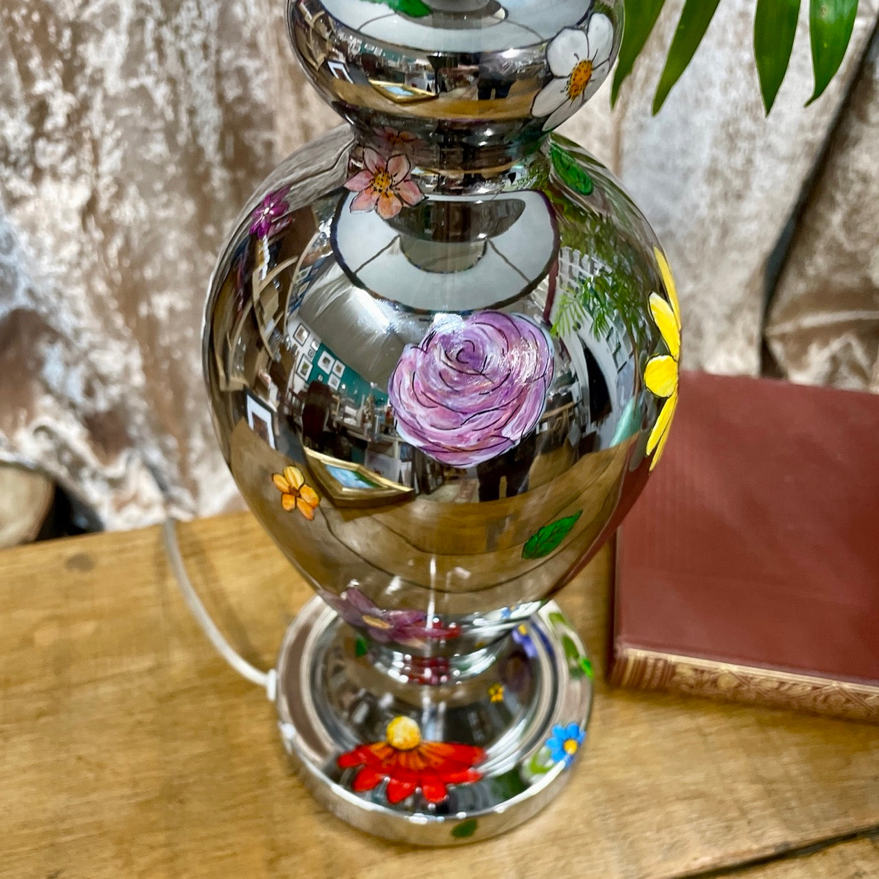 Flower Power~ One of a kind table lamp