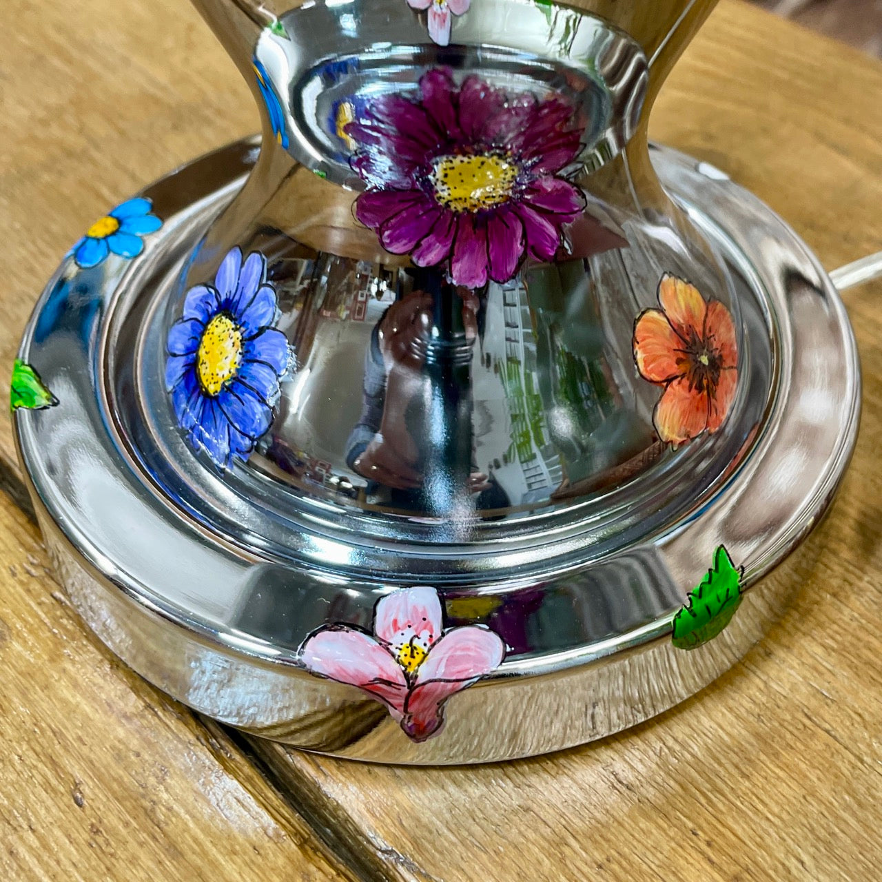 Flower Power~ One of a kind table lamp