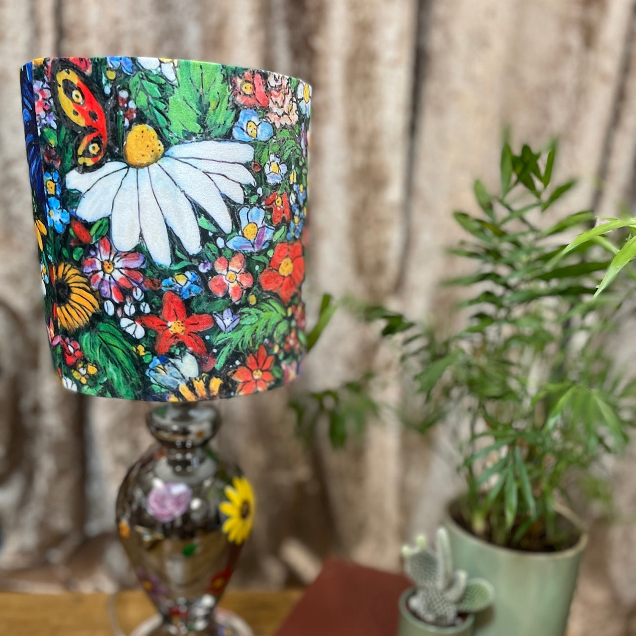 Flower Power~ One of a kind table lamp