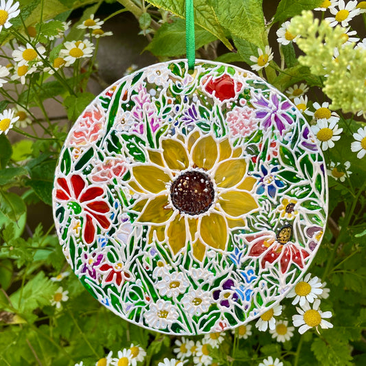 Flower power~ Round suncatcher