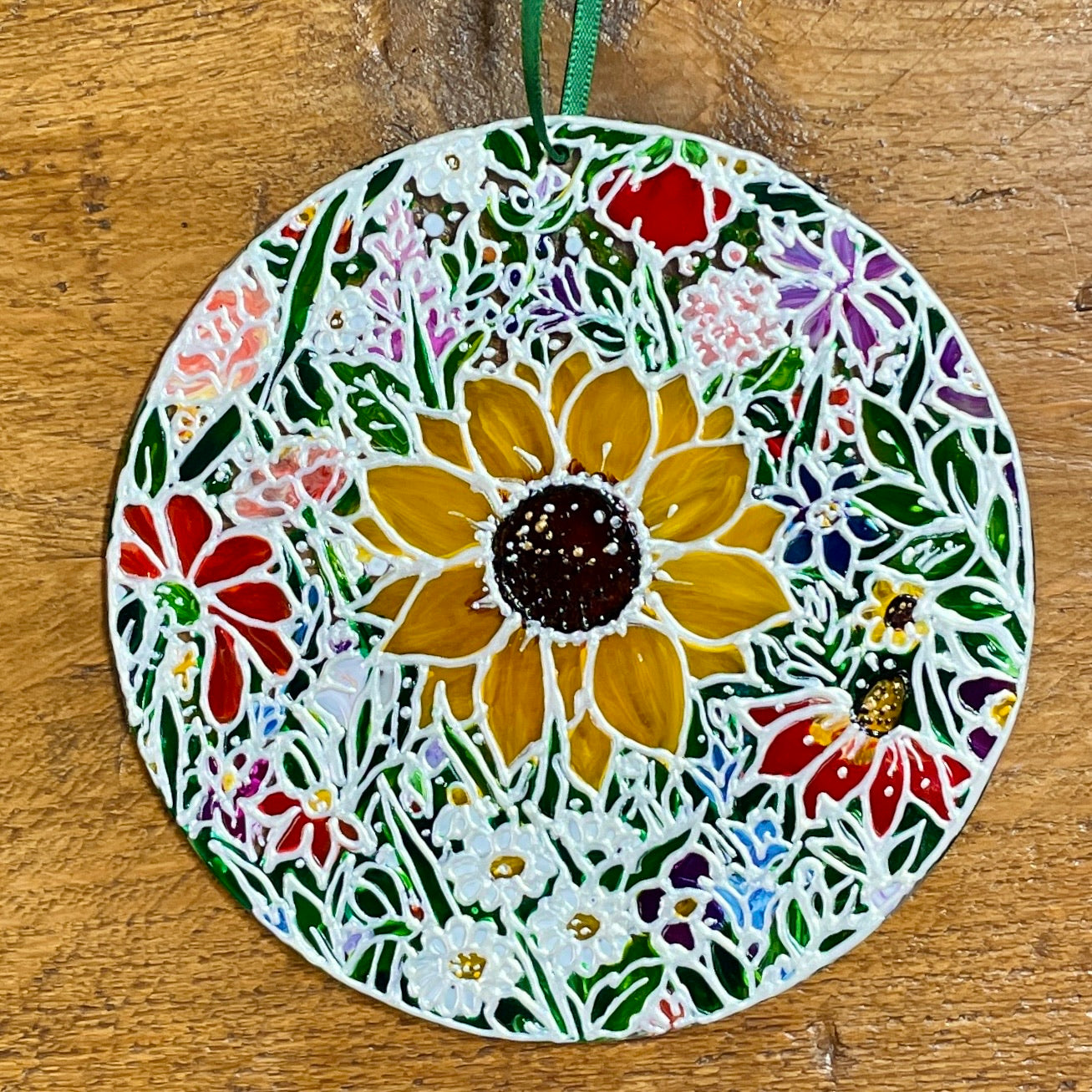 Flower power~ Round suncatcher