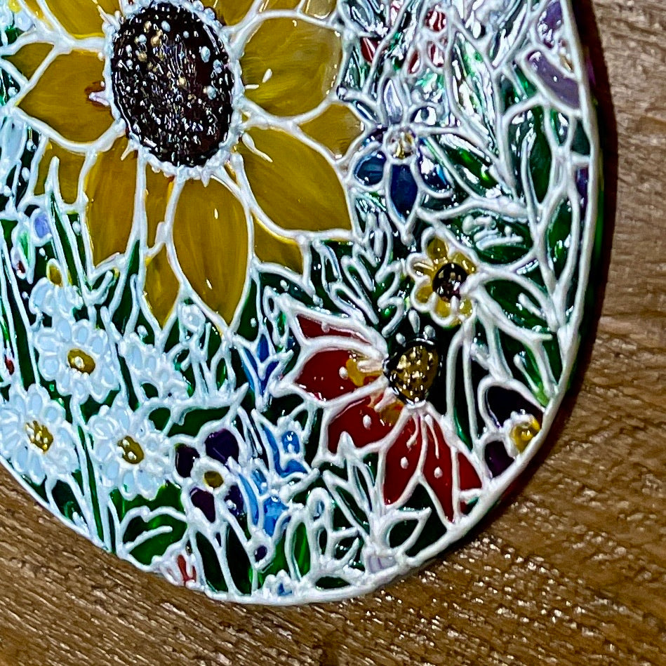 Flower power~ Round suncatcher