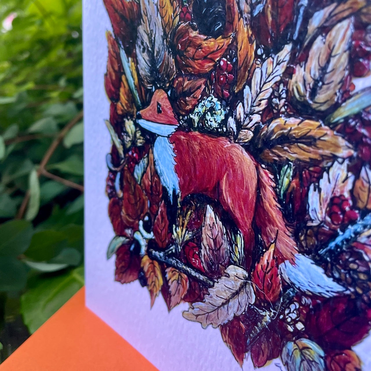 Card~Fox in Autumn