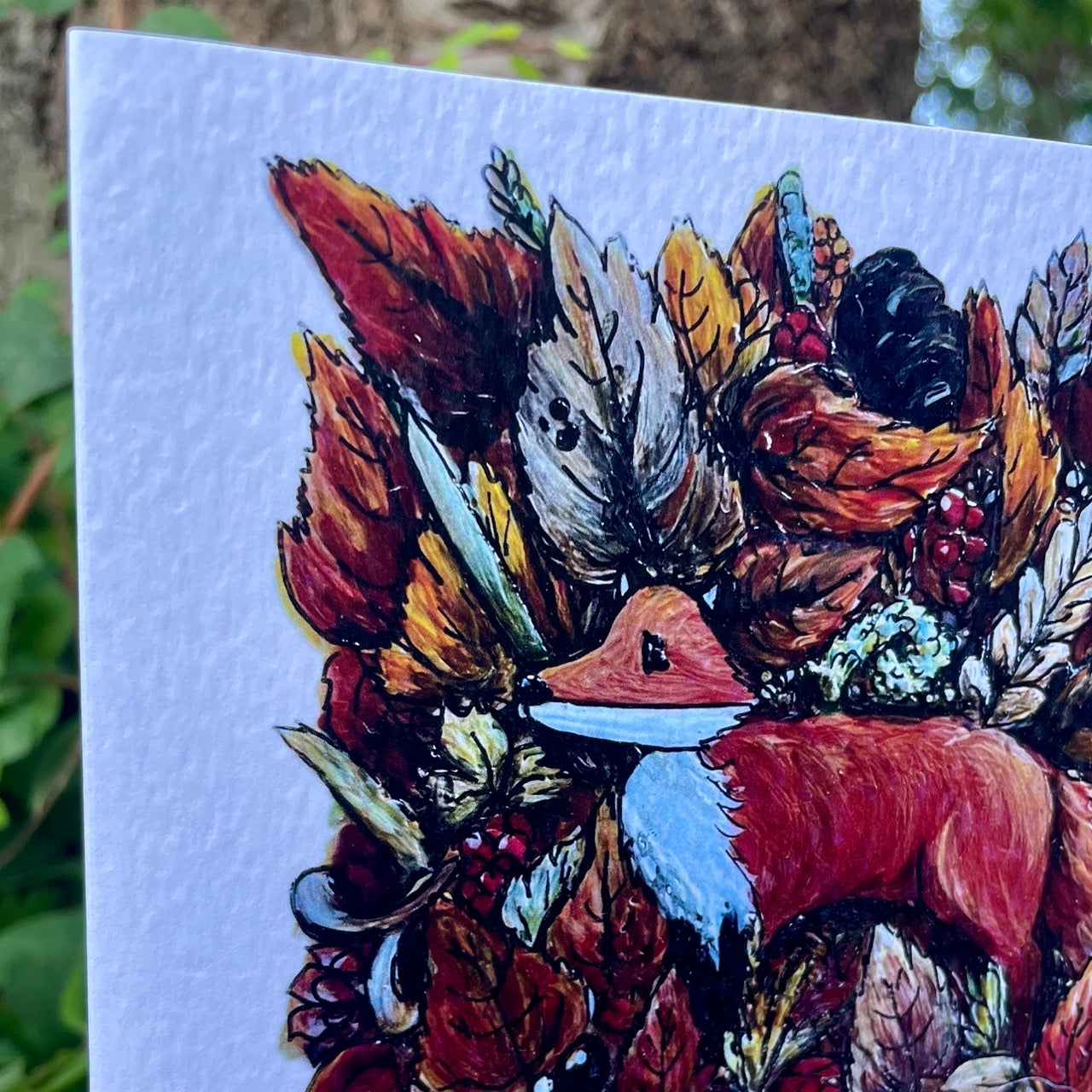 Card~Fox in Autumn