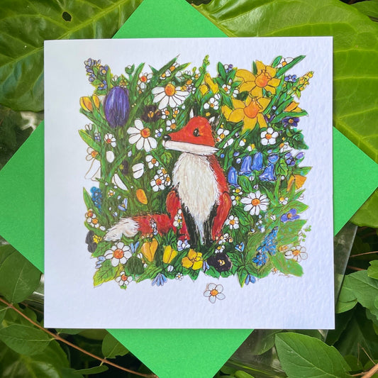 Card~Fox in Spring