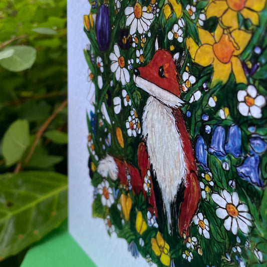 Card~Fox in Spring
