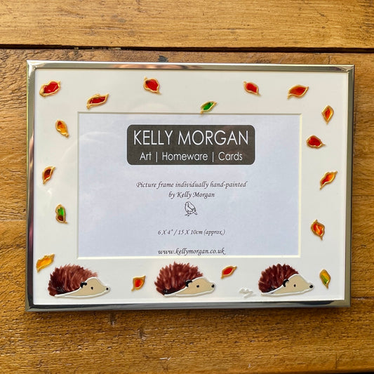 Hedgehog in autumn~ Landscape frame
