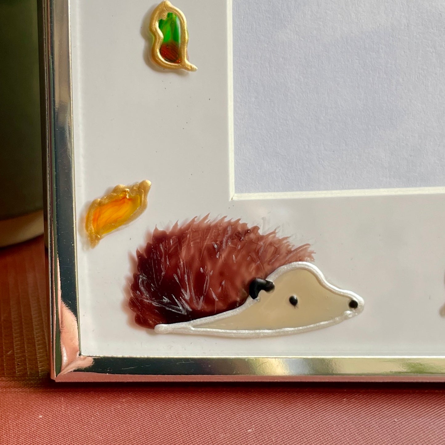 Hedgehog in autumn~ Landscape frame