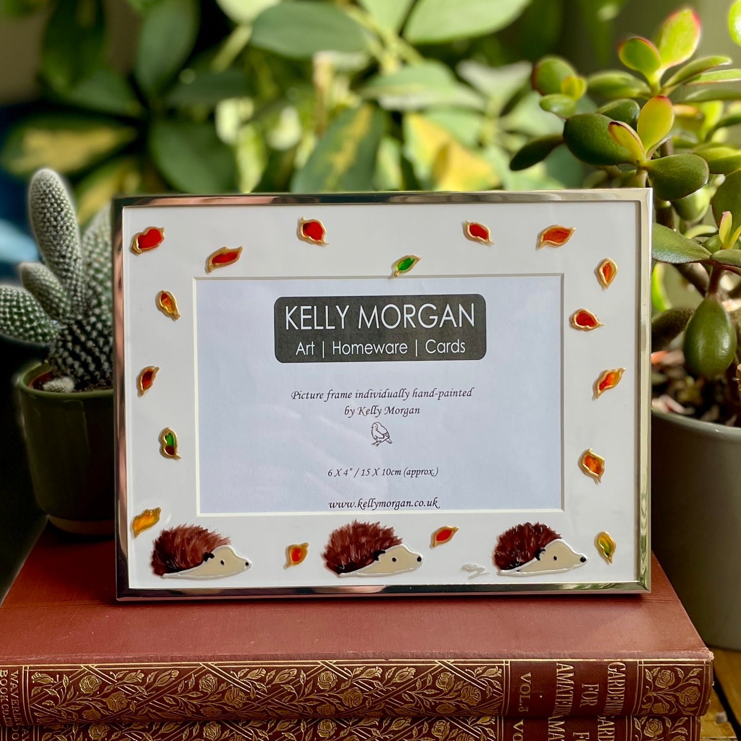 Hedgehog in autumn~ Landscape frame