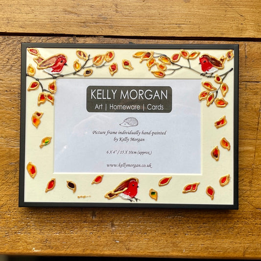 Robin in autumn~ Landscape Frame