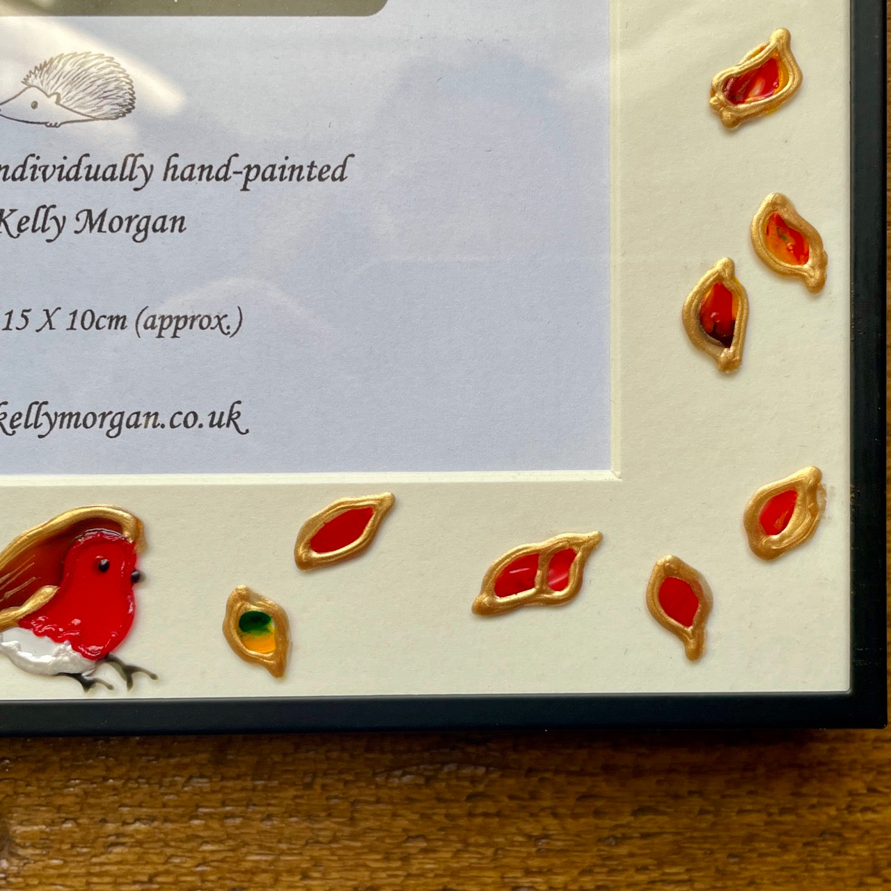 Robin in autumn~ Landscape Frame