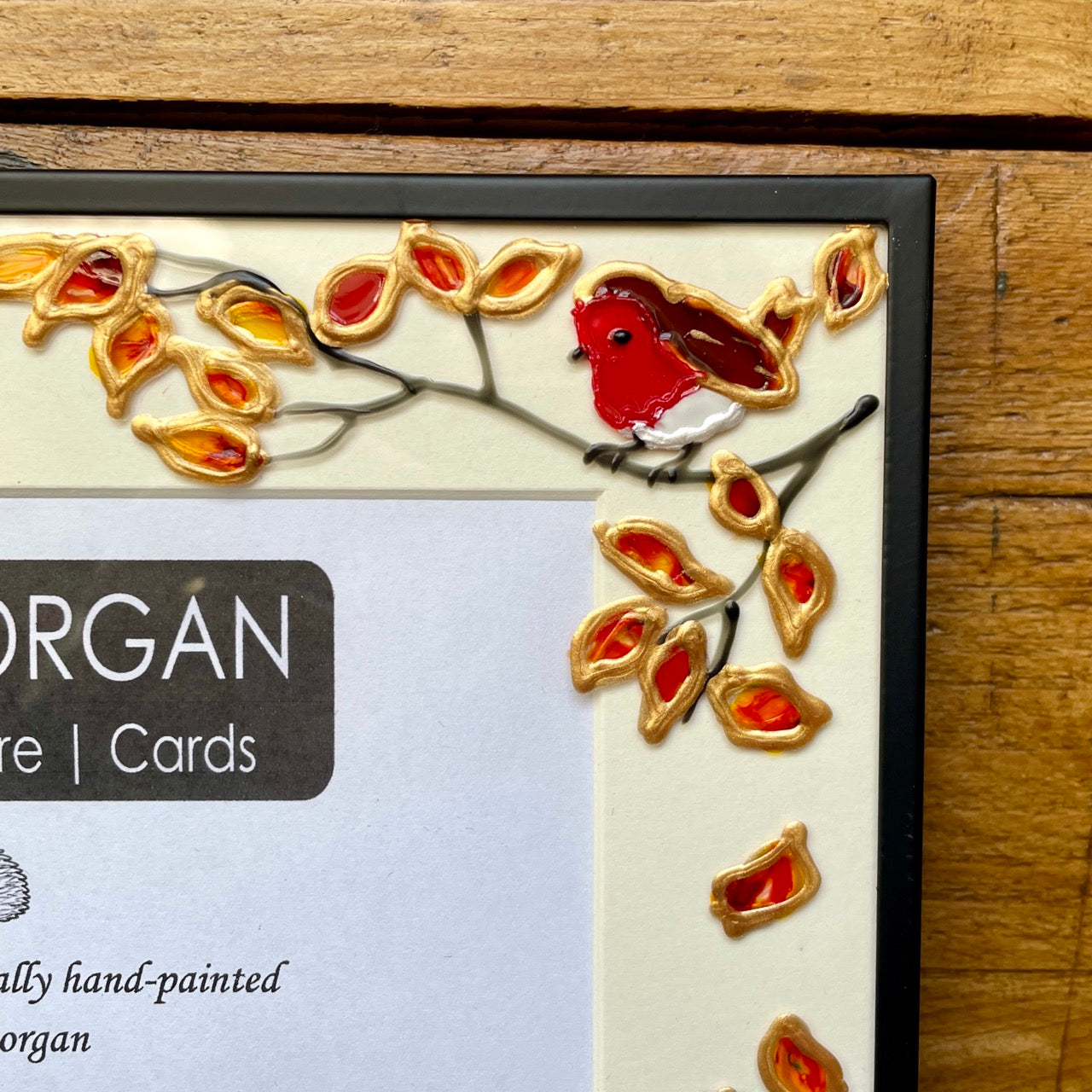 Robin in autumn~ Landscape Frame