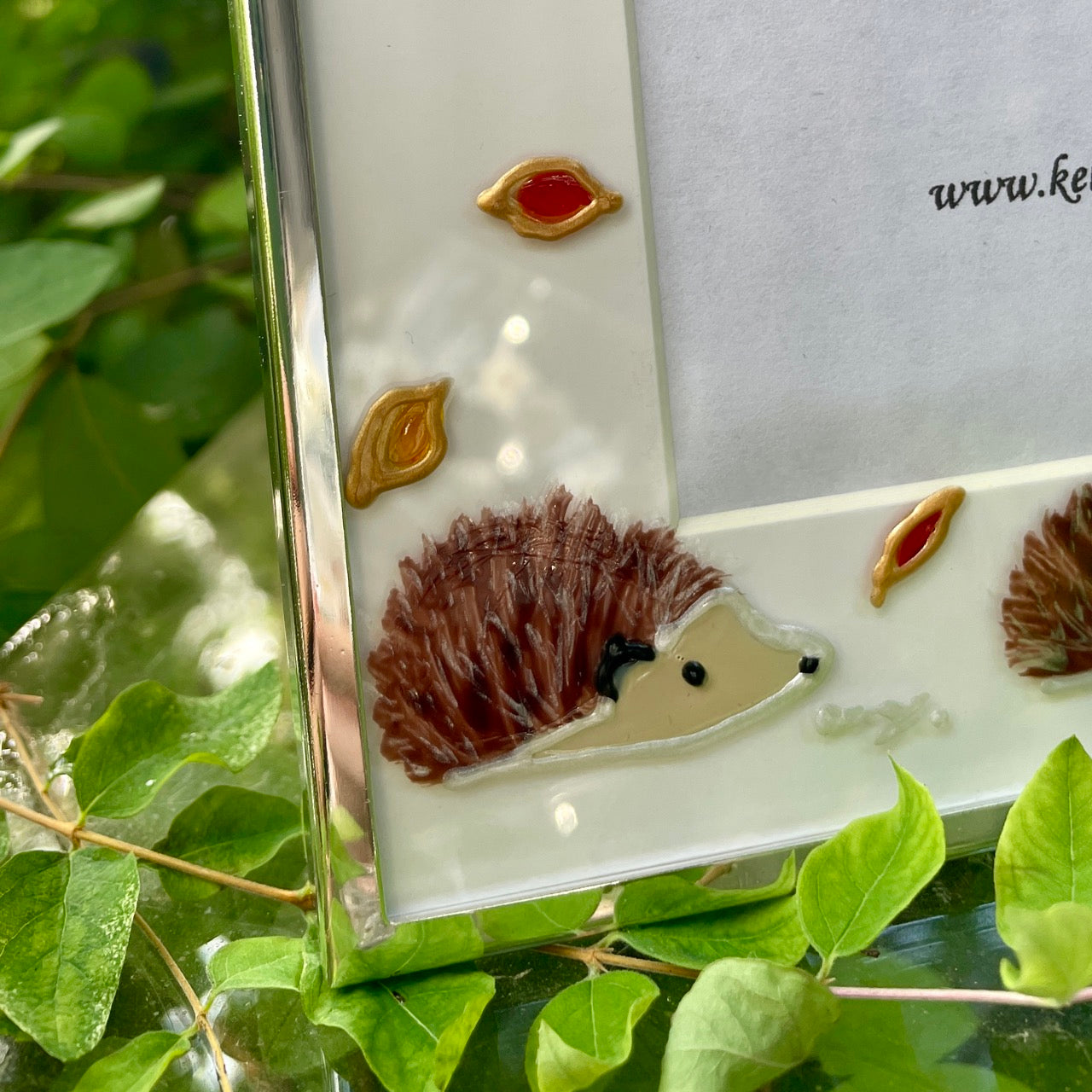 Hedgehog in autumn~ Portrait frame
