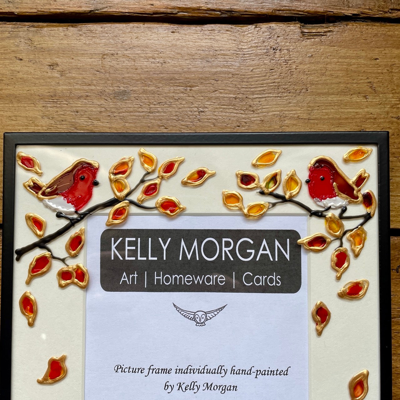 Robin in autumn~ Portrait frame