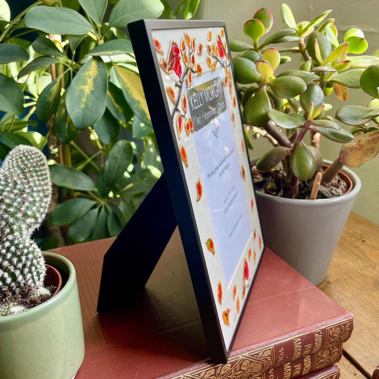 Robin in autumn~ Portrait frame