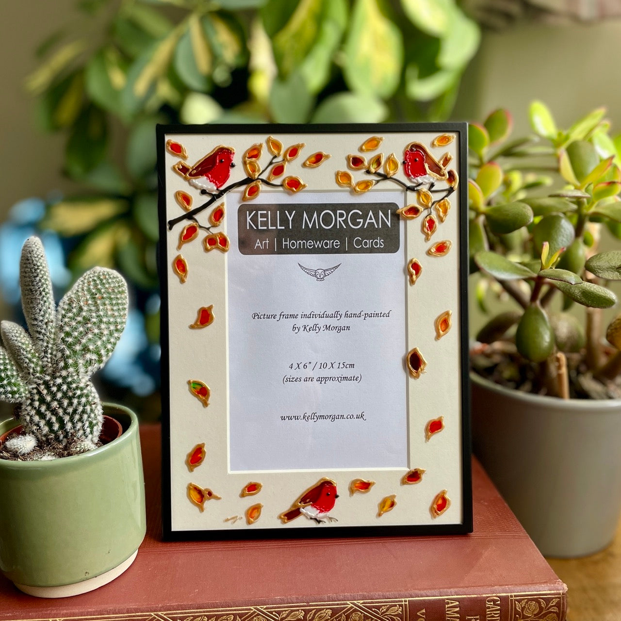 Robin in autumn~ Portrait frame