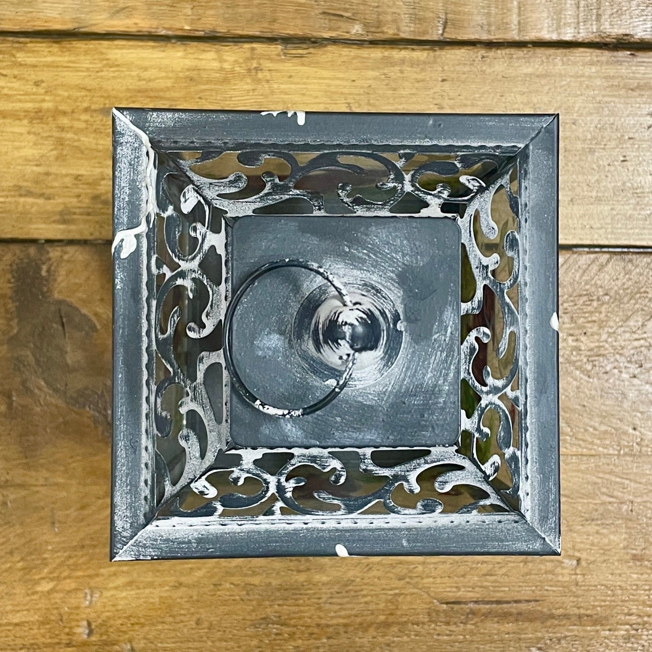 Frosted stag~ One of a kind lantern