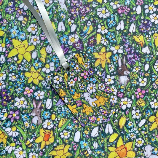 Springtime gift wrap & Lamb tag