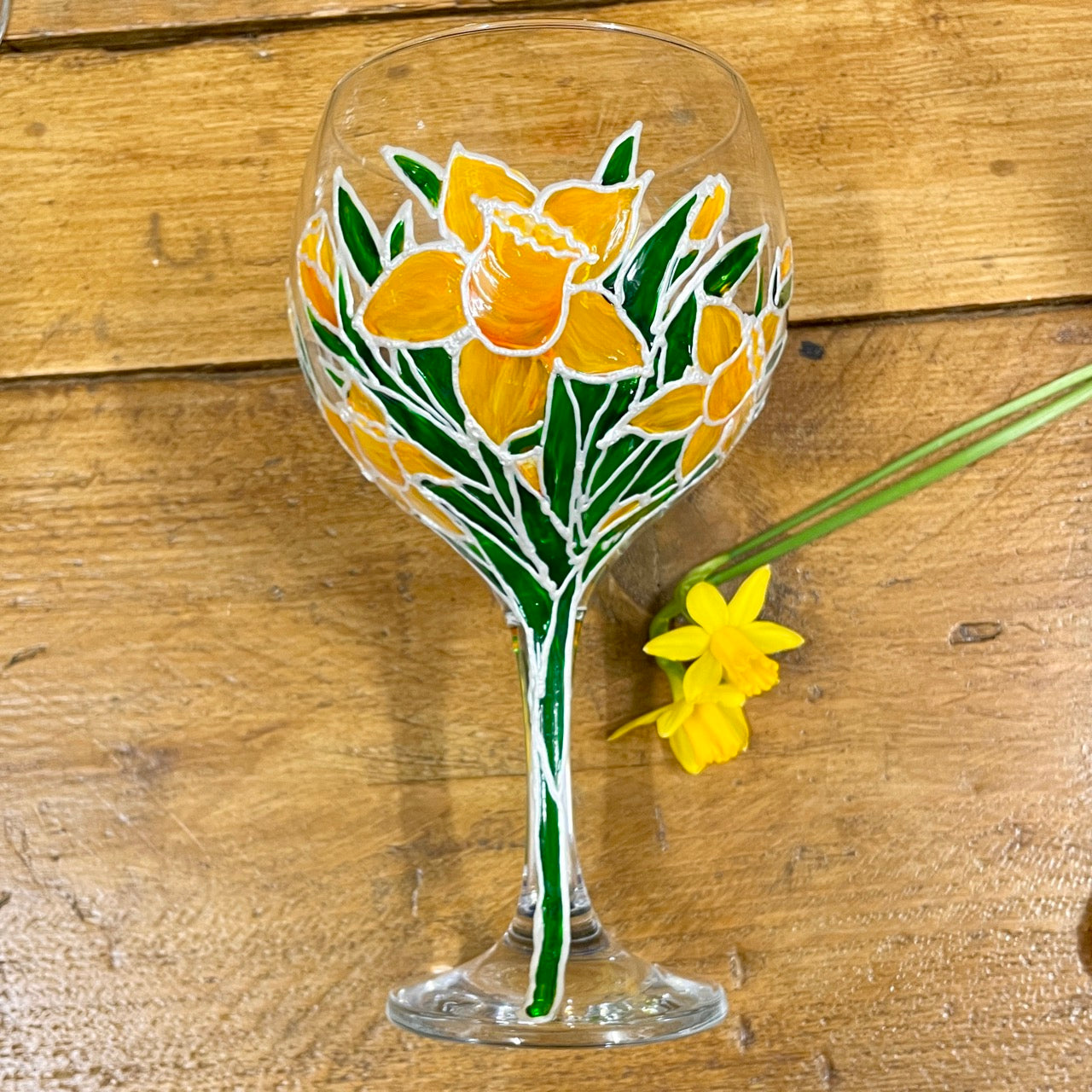 Daffodil field~ Gin glass
