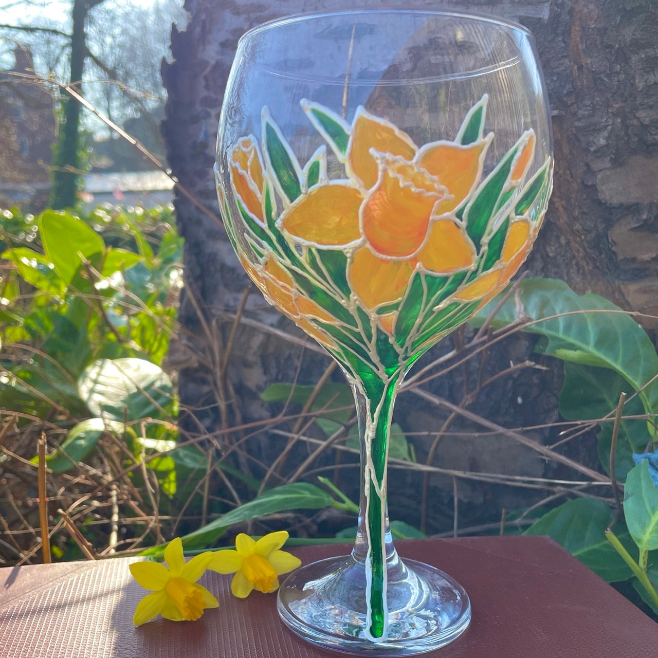Daffodil field~ Gin glass