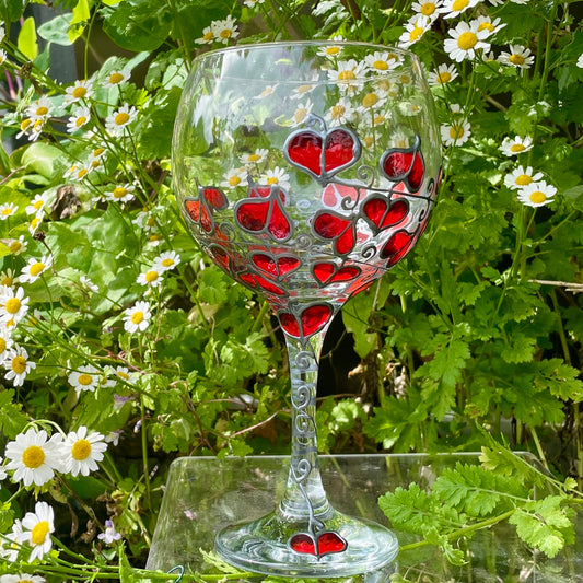 Red leaf~ Gin glass