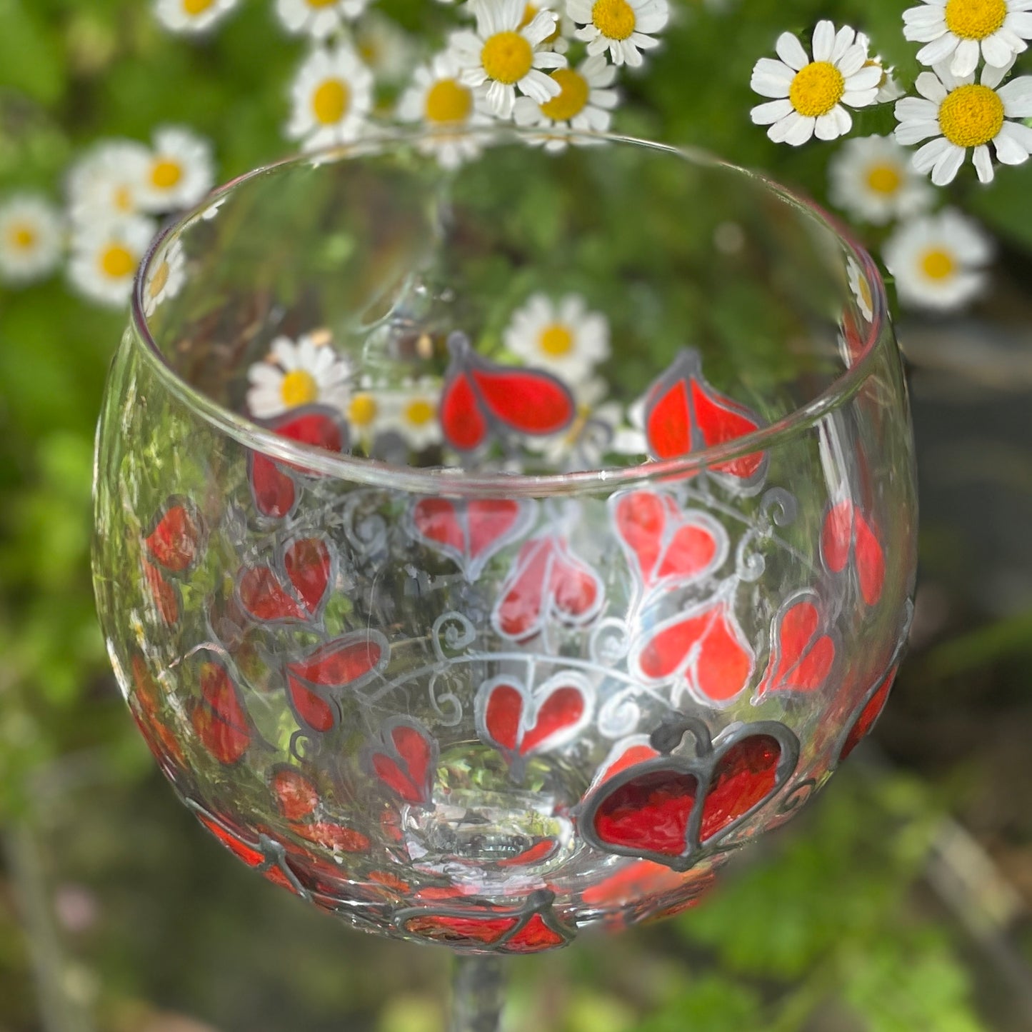 Red leaf~ Gin glass