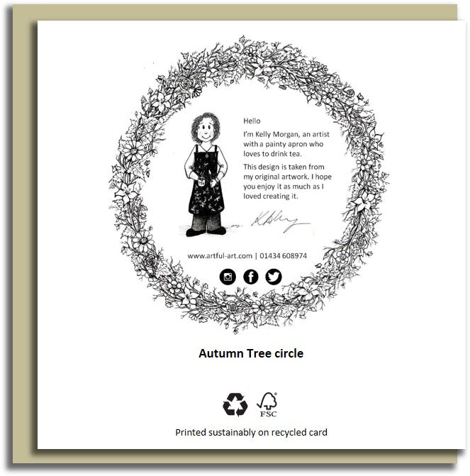 Autumn tree circle~ Sale card