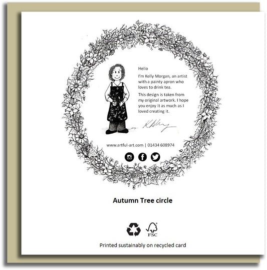 Autumn tree circle~ Sale card