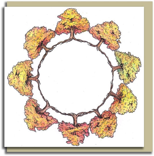Autumn tree circle~ Sale card