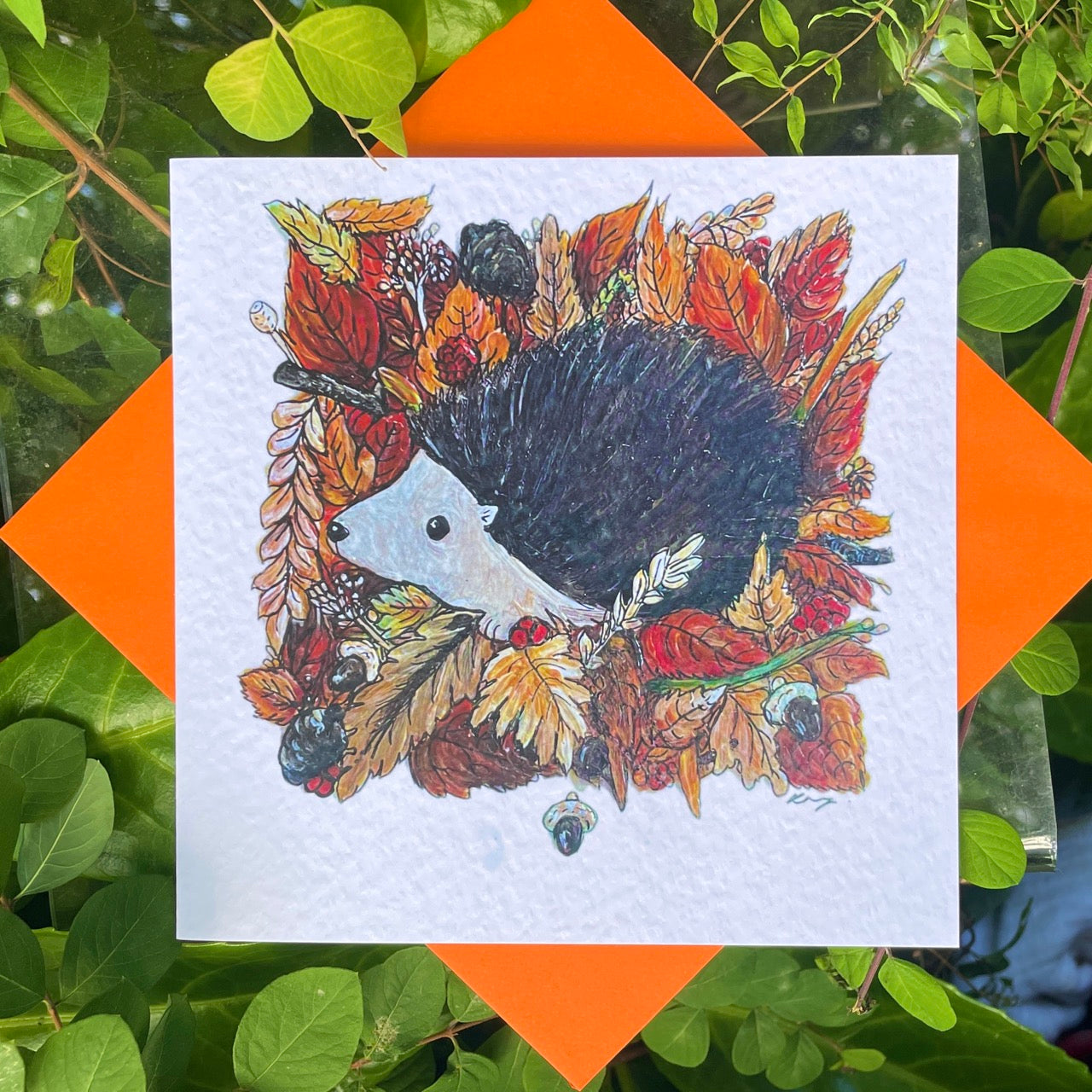 Card~Hedgehog in Autumn