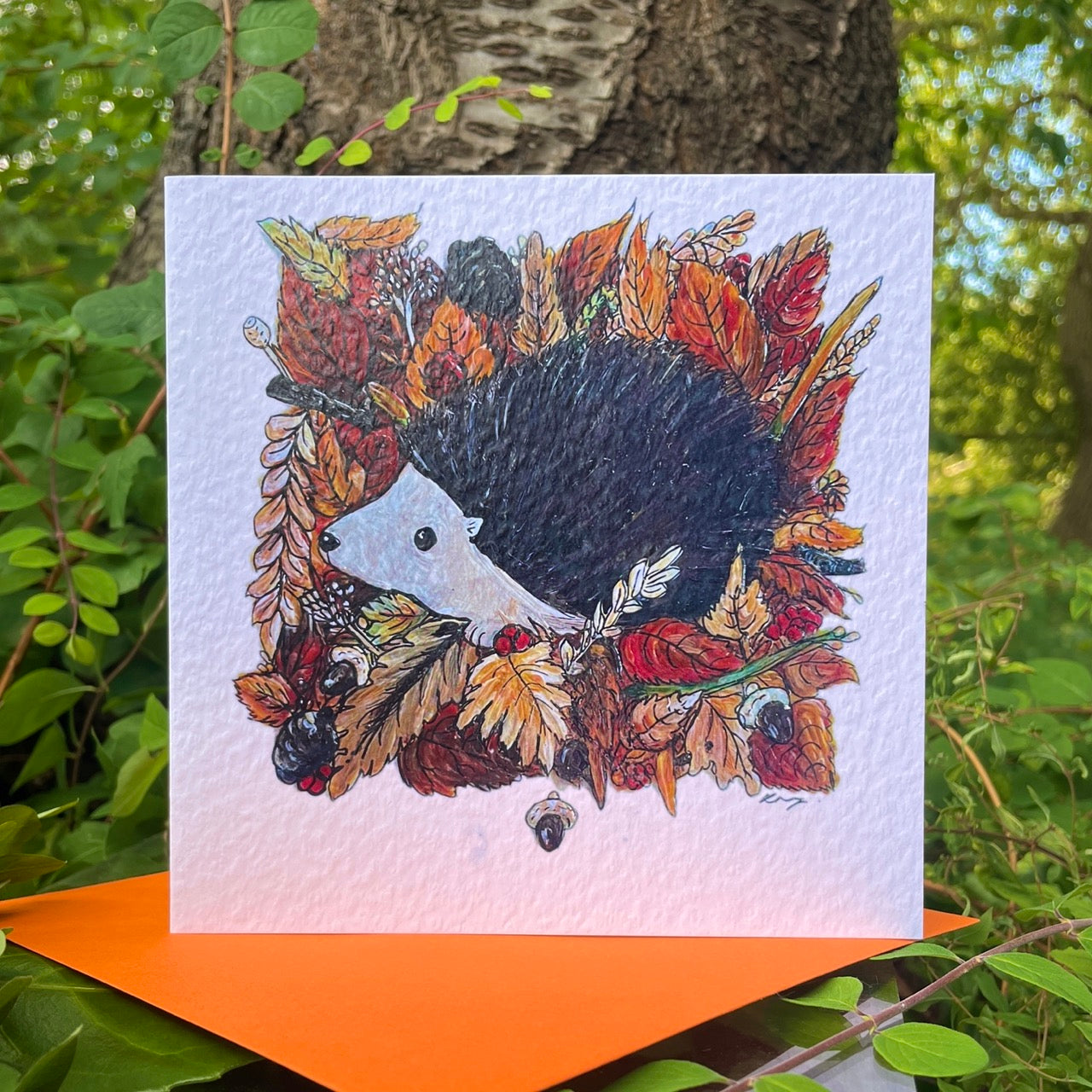 Card~Hedgehog in Autumn