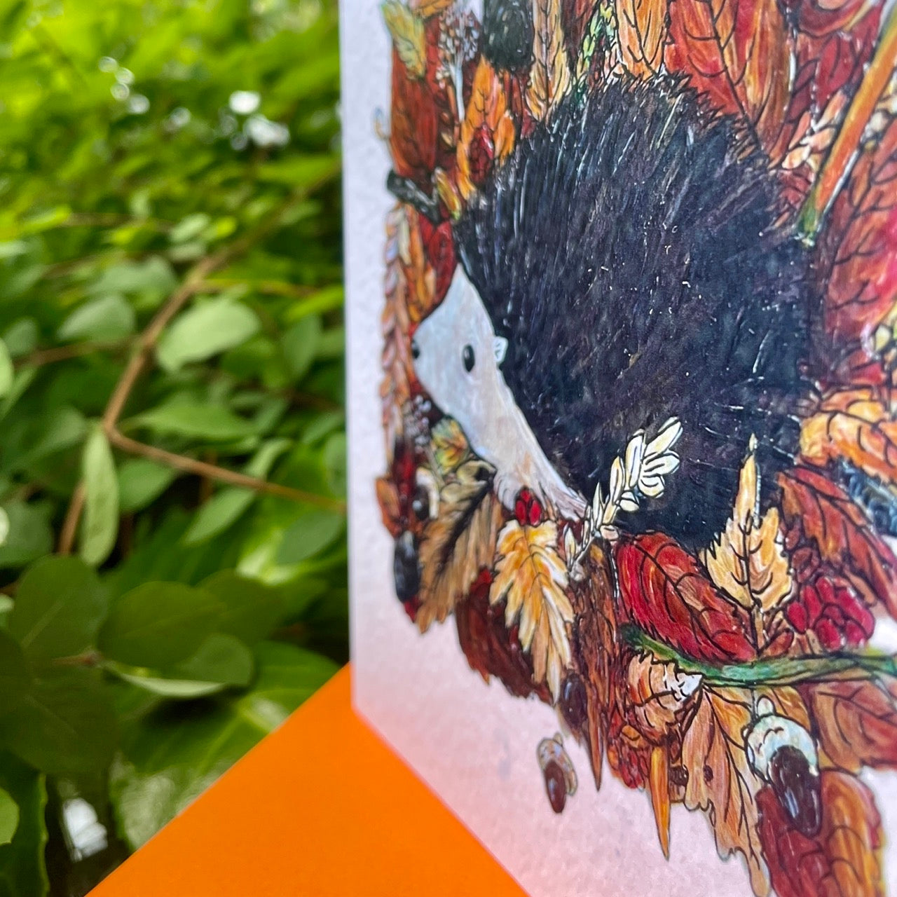 Card~Hedgehog in Autumn