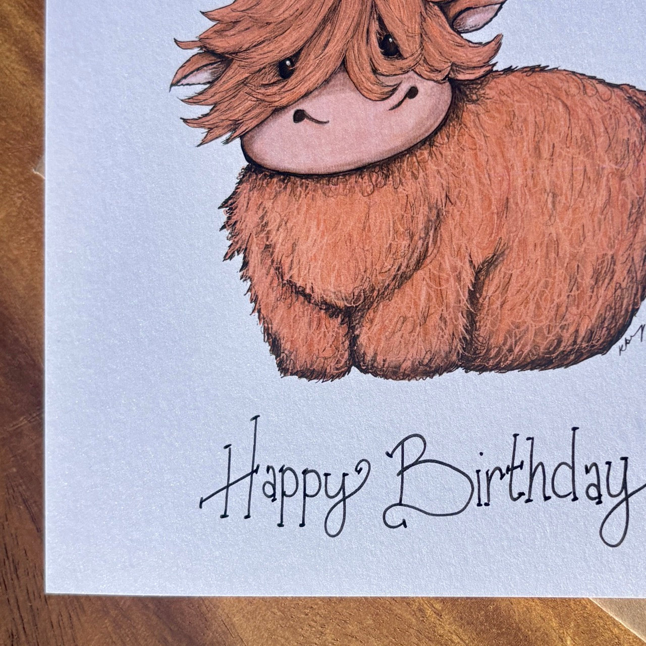 Card~ Highland cow birthday