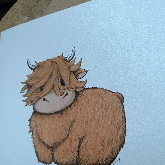 Card~Highland Cow