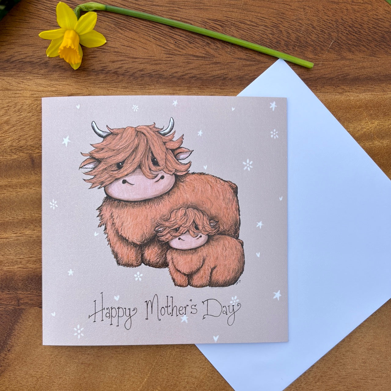 Card~ Highland Mini me Mother's Day