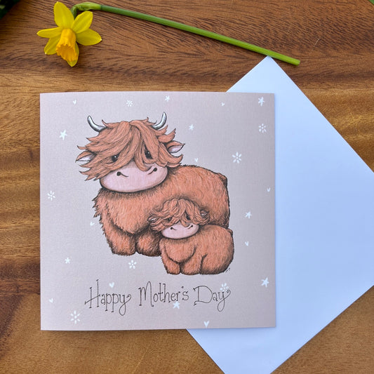 Card~ Highland Mini me Mother's Day