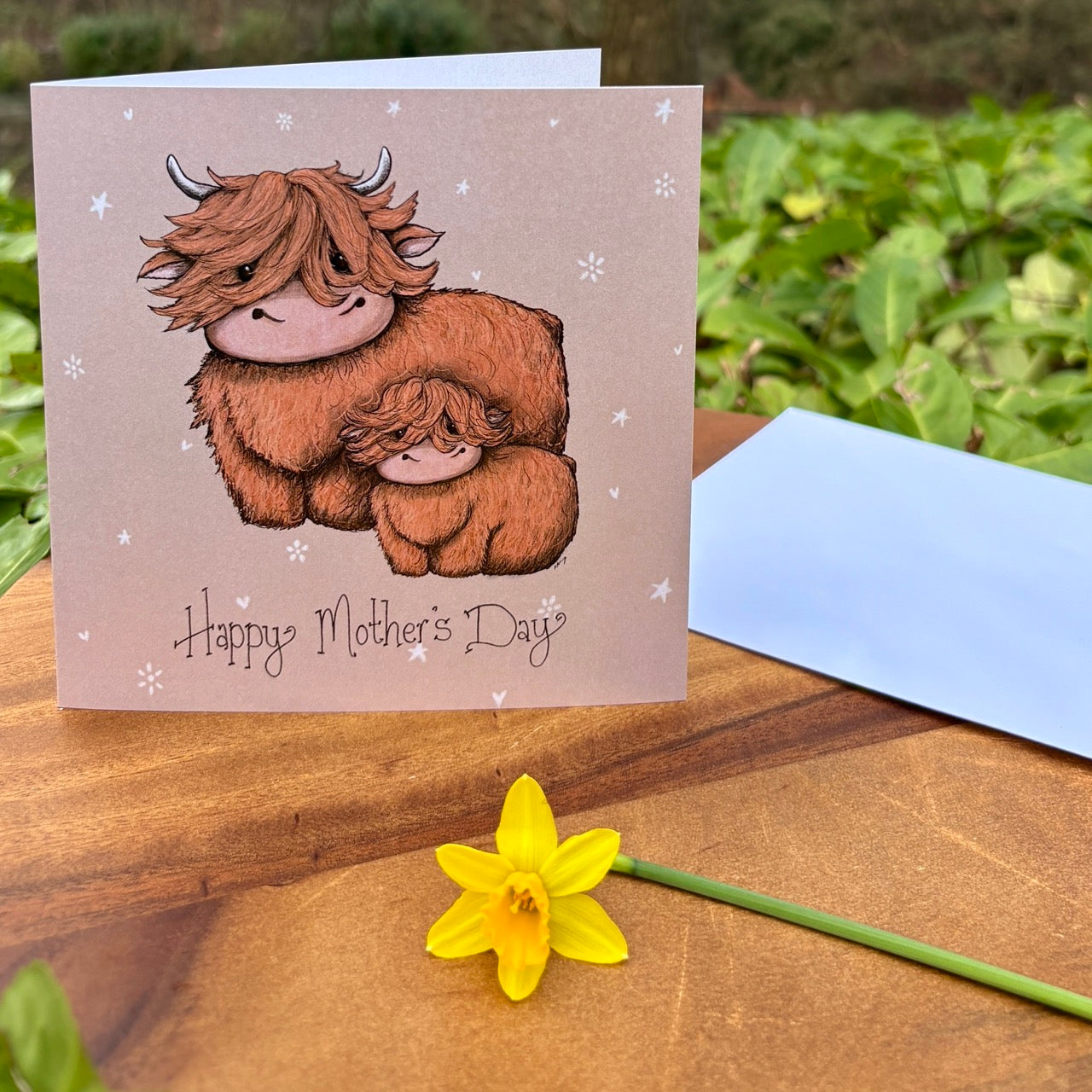 Card~ Highland Mini me Mother's Day