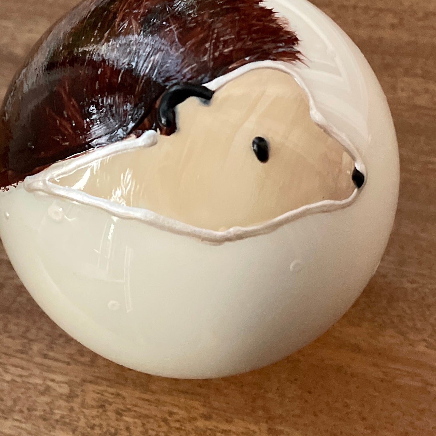 Hegdehog in snow~ Large shiny glass bauble