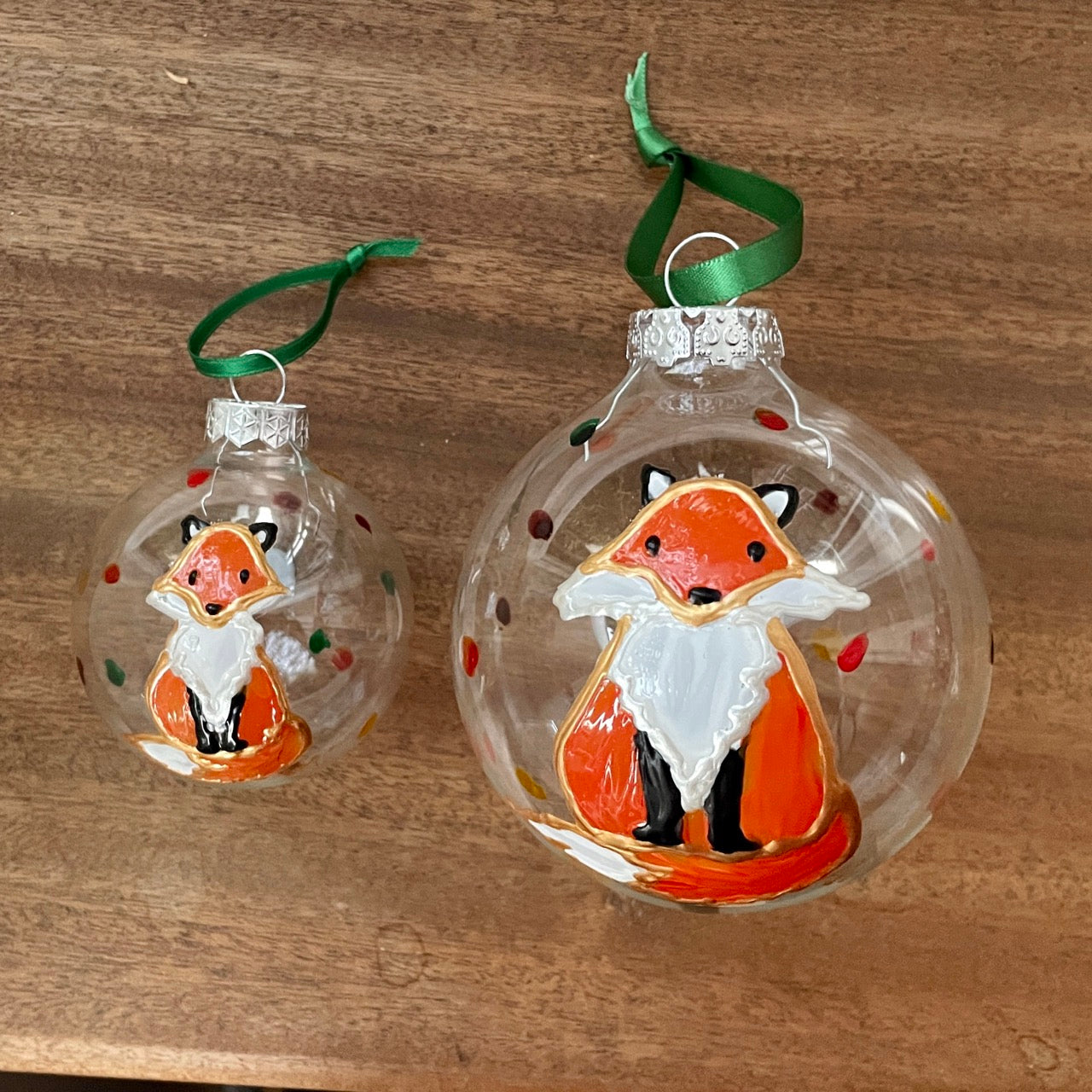 Fox~ Large Glass bauble