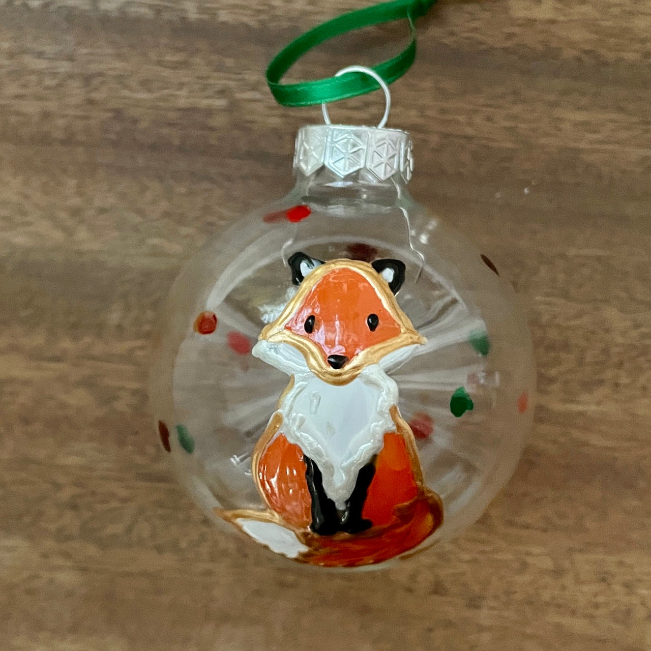 Fox~ Glass bauble