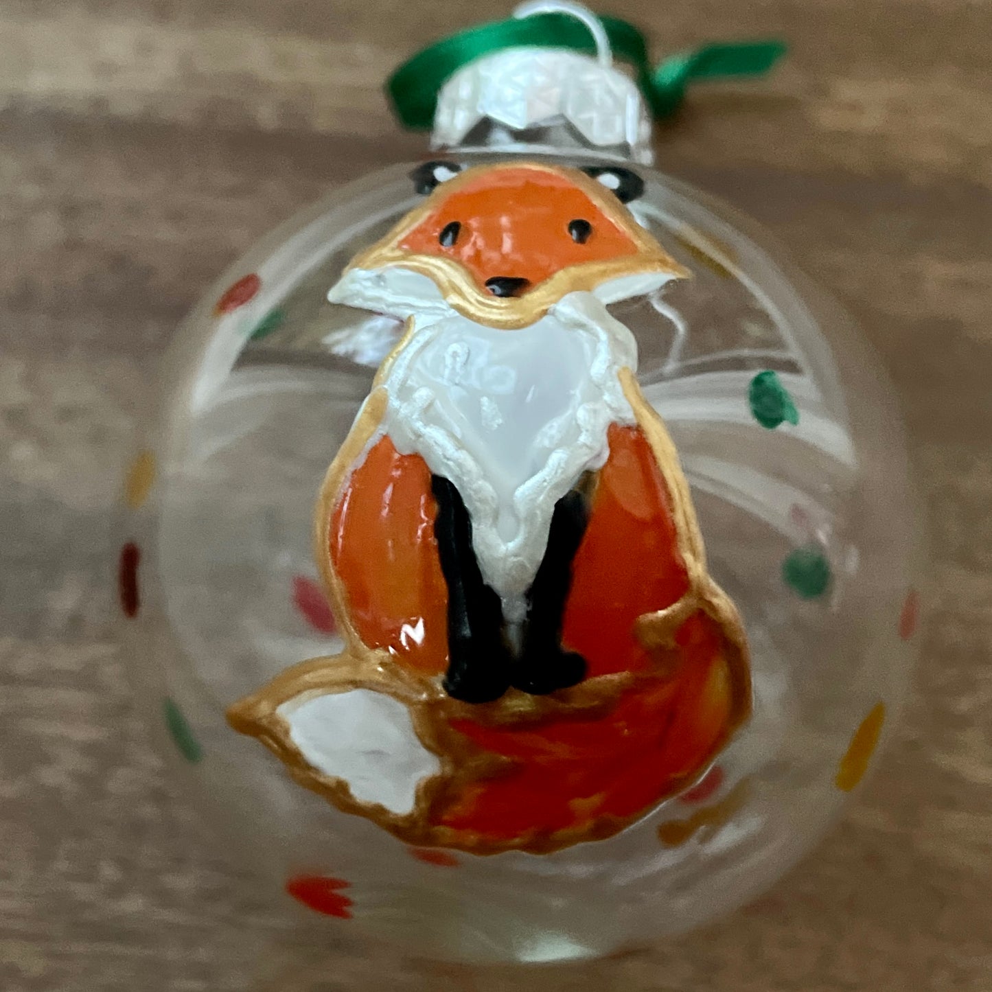 Fox~ Glass bauble