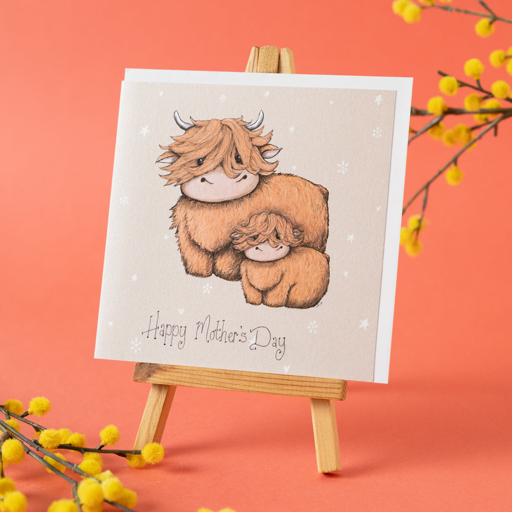 Card~ Highland Cow mini me