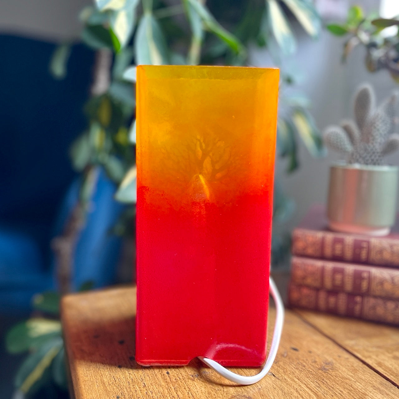 Orange tree~ glass table lamp