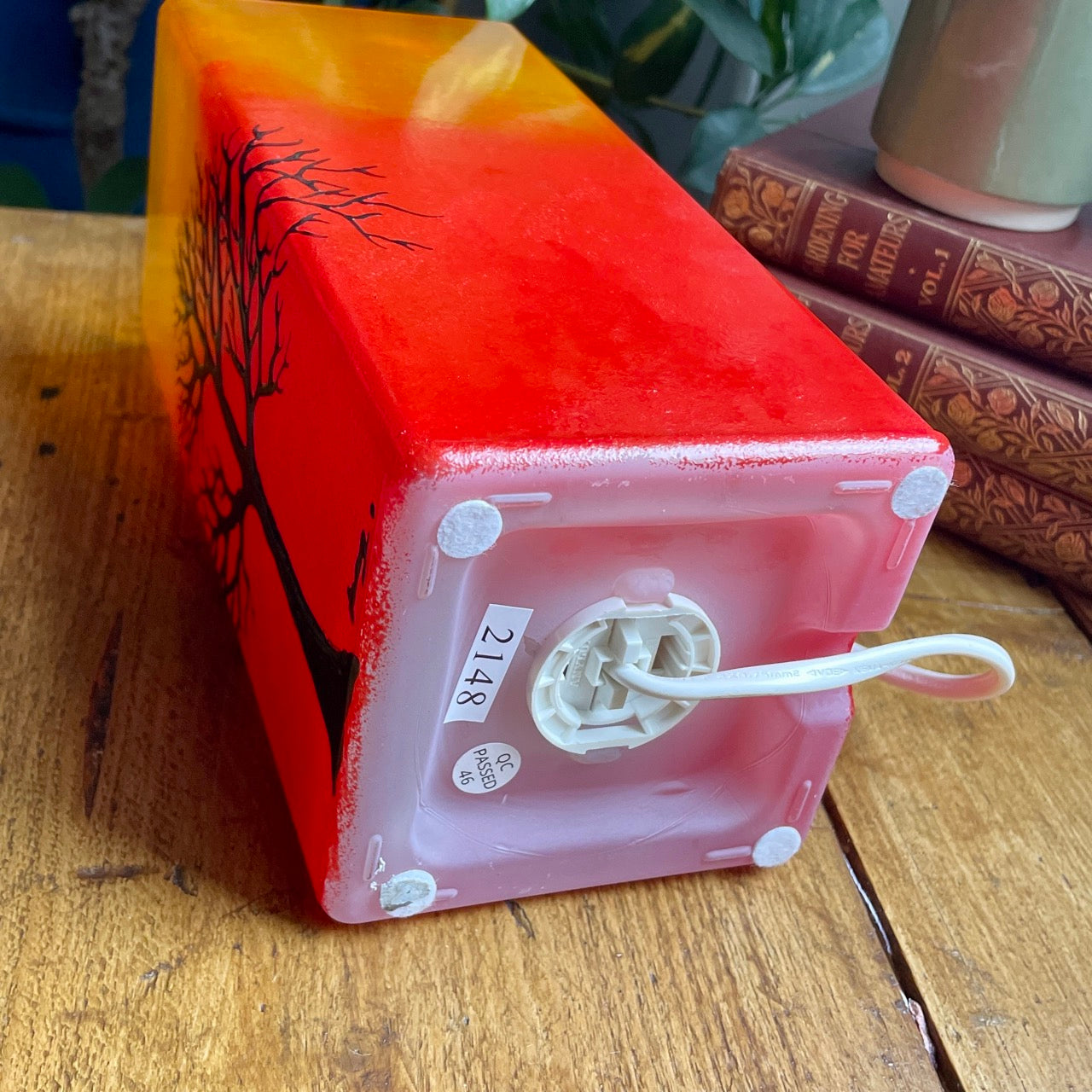 Orange tree~ glass table lamp